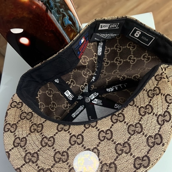 RARE NEW ERA GUCCI MONOGRAM NY YANKEES HAT CAP LIMITED EDITION SIZE - Picture 3 of 8